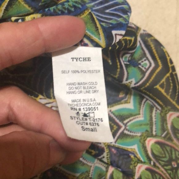 •TYCHE•NWT COLORFUL BOHEMIAN FLOWY SLEEVELESS TANK TOP BLOUSE SIZE SMALL - Picture 6 of 6